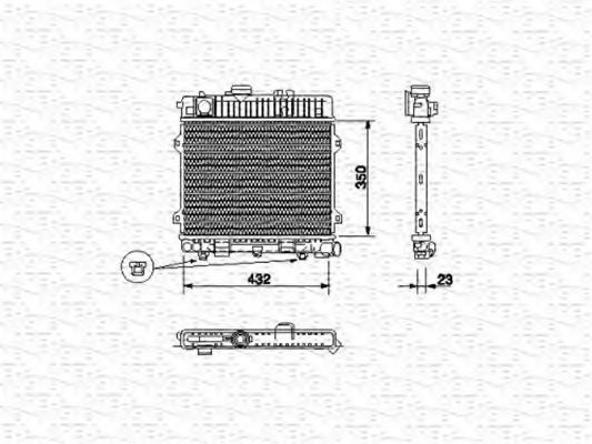 MAGNETI MARELLI 350213441000 Радиатор охлаждения двигателя для SUZUKI SWIFT 4 (FZ, NZ)