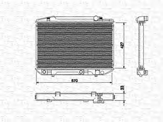 MAGNETI MARELLI 350213531000 Радиатор охлаждения двигателя для HYUNDAI I40