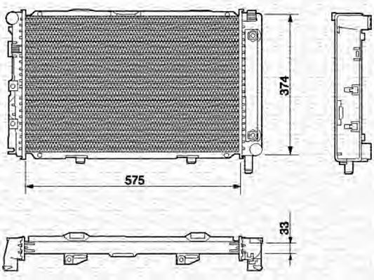 MAGNETI MARELLI 350213538000 Радиатор охлаждения двигателя для TOYOTA URBAN CRUISER