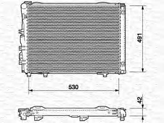 MAGNETI MARELLI 350213541000 Радиатор охлаждения двигателя MAGNETI MARELLI для LAND ROVER