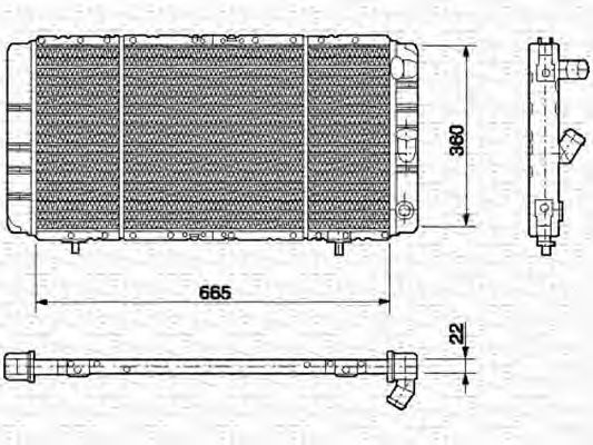 MAGNETI MARELLI 350213624000 Радиатор охлаждения двигателя для PROTON WIRA