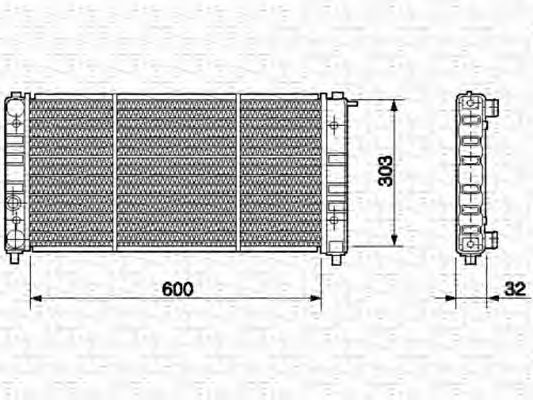 MAGNETI MARELLI 350213638000 Радиатор охлаждения двигателя MAGNETI MARELLI для SEAT