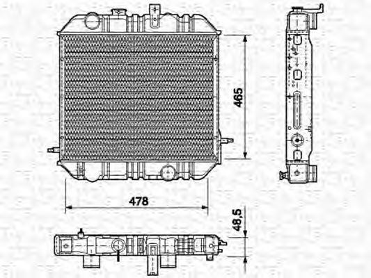 MAGNETI MARELLI 350213677000 Радиатор охлаждения двигателя для MITSUBISHI CANTER