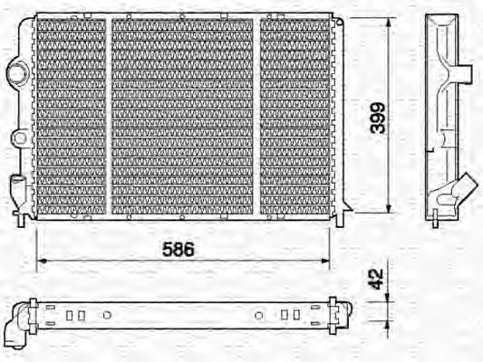 MAGNETI MARELLI 350213738000 Радиатор охлаждения двигателя для AUDI A7
