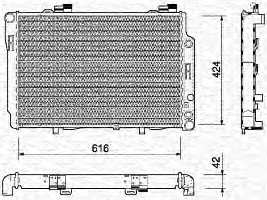 MAGNETI MARELLI 350213743000 Радиатор охлаждения двигателя для UAZ