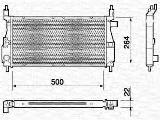 MAGNETI MARELLI 350213759000 Радиатор охлаждения двигателя для ROVER 100