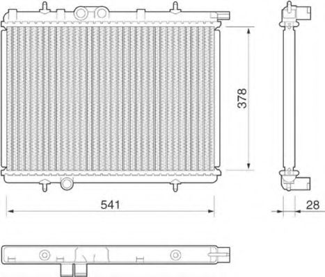 MAGNETI MARELLI 350213797000 Радиатор охлаждения двигателя для CADILLAC BLS