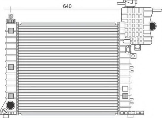 MAGNETI MARELLI 350213948000 Радиатор охлаждения двигателя для CADILLAC DEVILLE