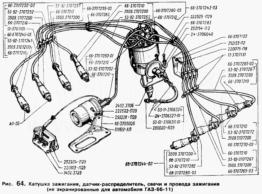 Катушка зил 130. Схема подключения катушки ГАЗ 66. Схема подключения бронепроводов ГАЗ 66. Провода зажигания ГАЗ 66. Порядок зажигания ГАЗ 66 схема.